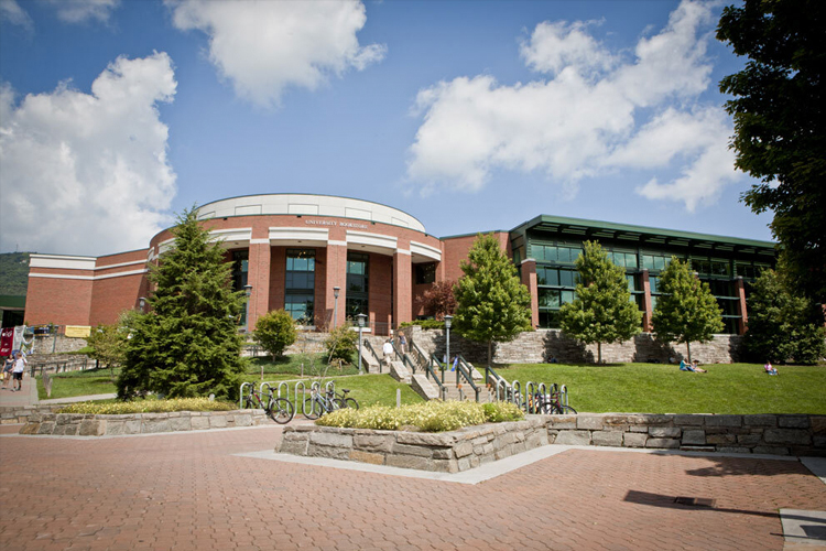App State Boone Campus, just outside Plemmons Student Union.